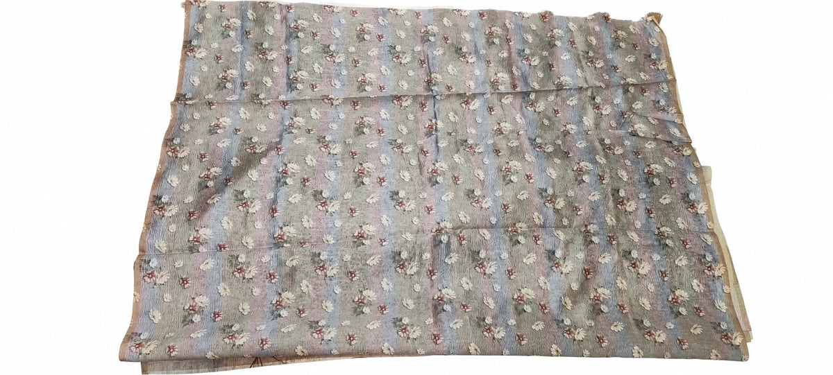 Abhira — Mist Blue Floral Saree, retouched garment view on a clean background