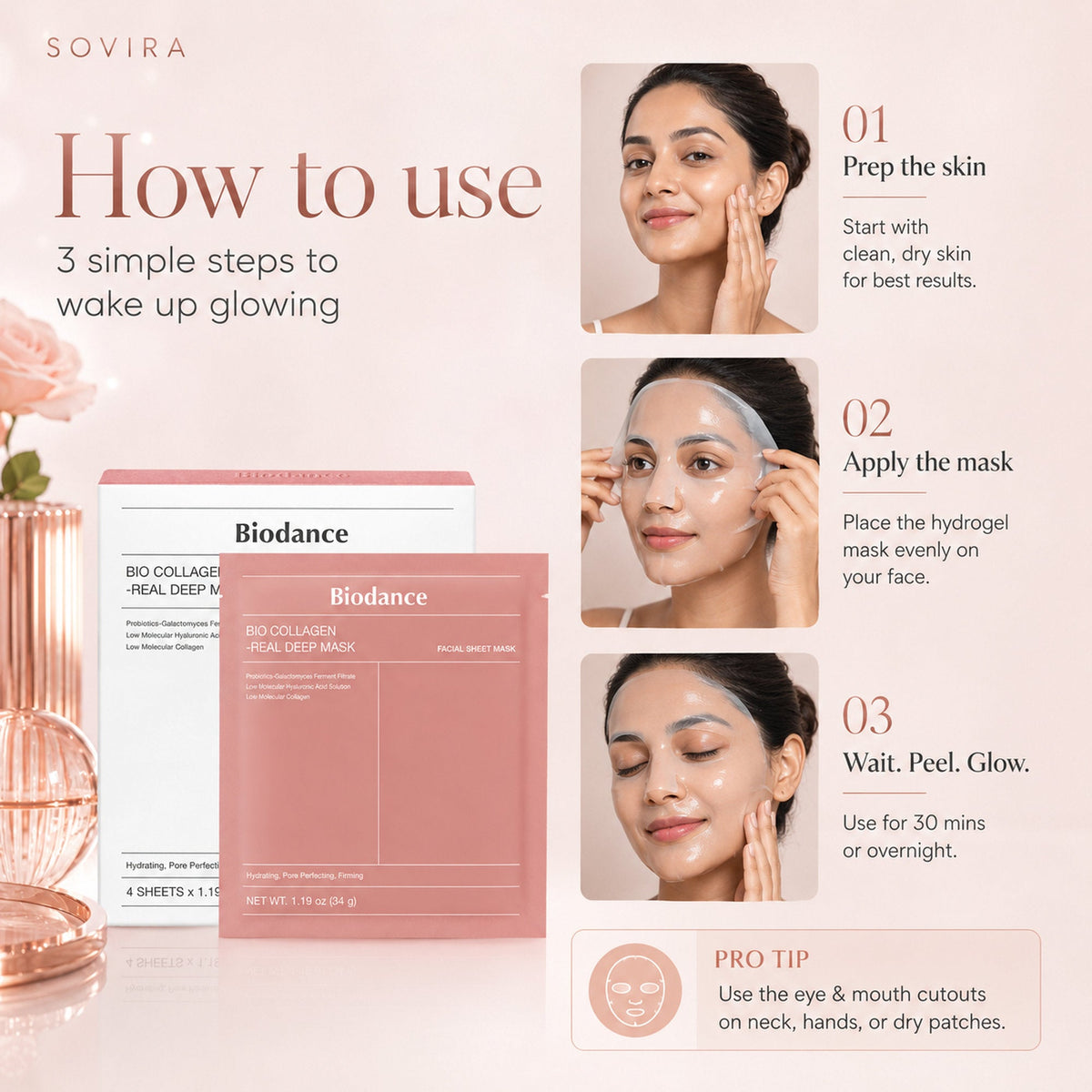 Bio-Collagen Real Deep Mask usage guide