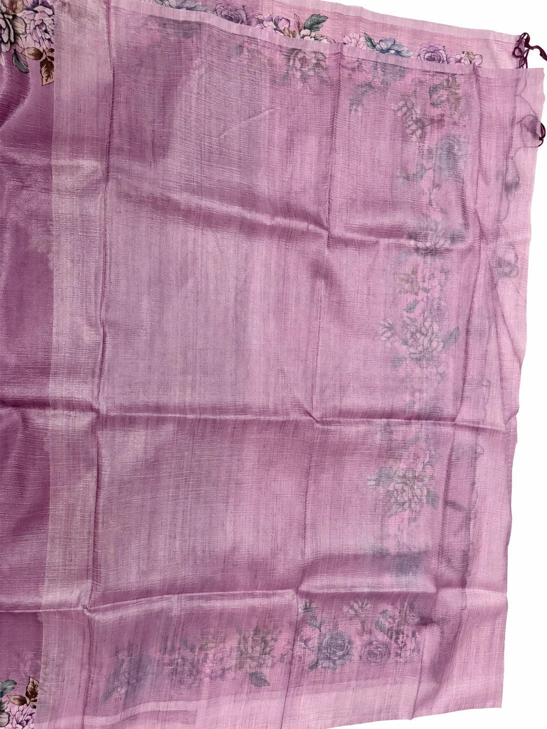 Bhargavi — Mauve Rose Border Saree, retouched garment detail 2 on a clean background