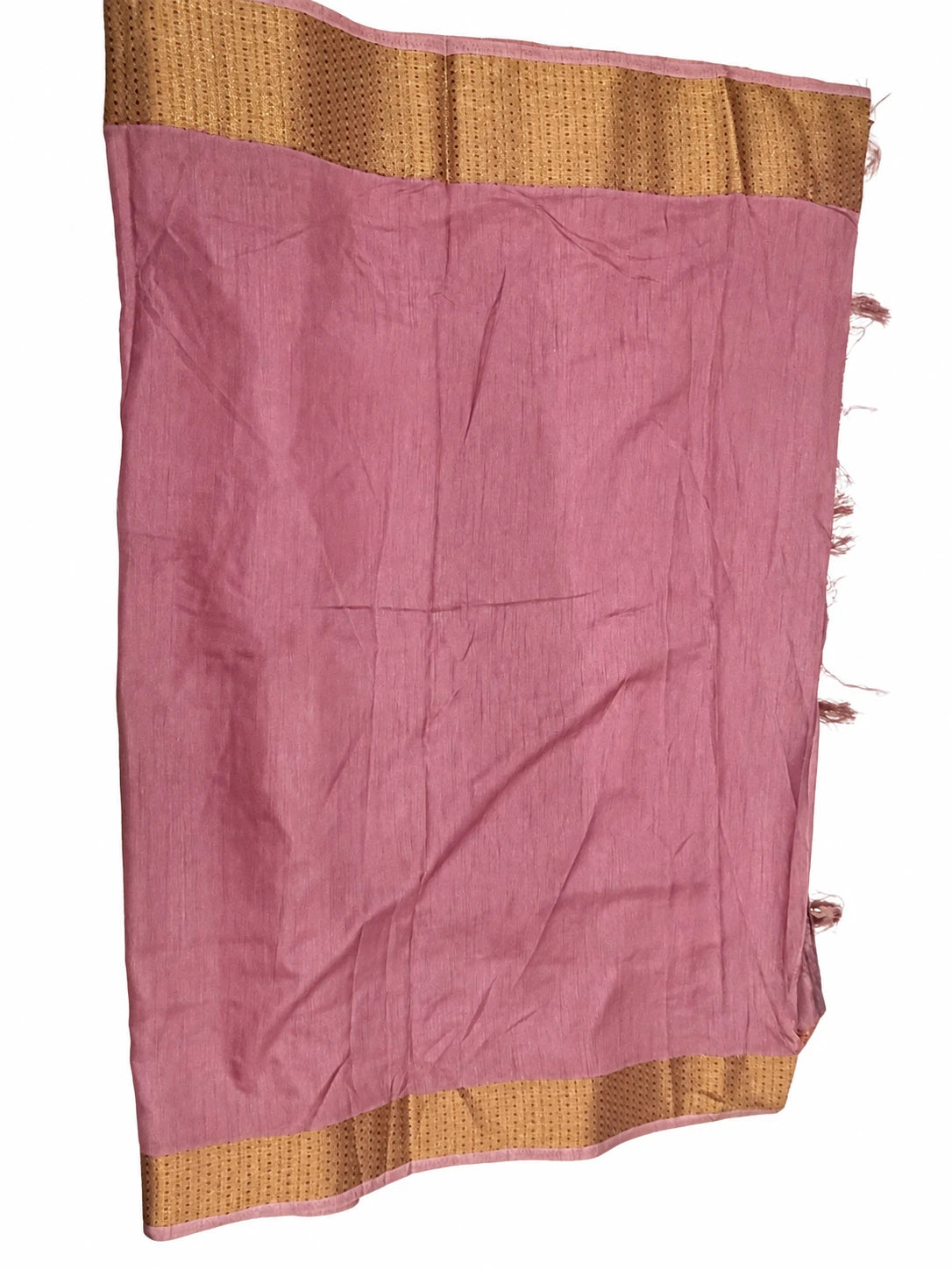 Kavisha — Dusty Rose Sprig Saree, retouched garment detail 2 on a clean background
