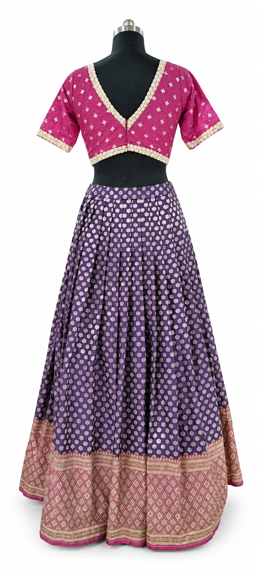 Tarunika — Purple Magenta Lehenga Set, retouched garment view 2 on a clean background